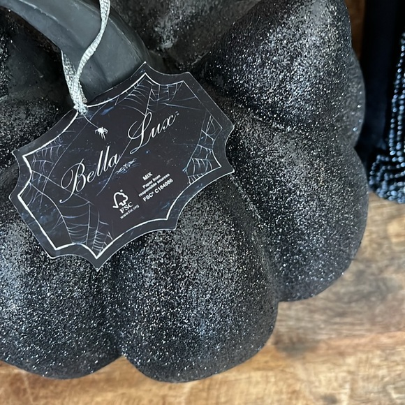 Spooky nights cat beaded pillow NWT Sparkly cat pumpkin by Bella Lux I must have - Picture 9 of 10